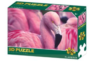 Obrázek z Puzzle 3D - Plameňák 100 dílků 